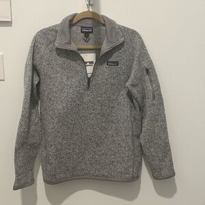 Patagonia Women's Better Sweater 1/4 zip Birch White color  Size L